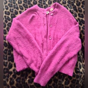 Levi's Vibrant Pink Fuzzy Cardigan